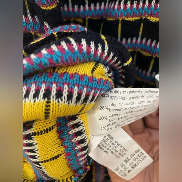Zara Jacquard Knit Multicolor Sleeveless Boho Romper size M - Picture 10 of 14